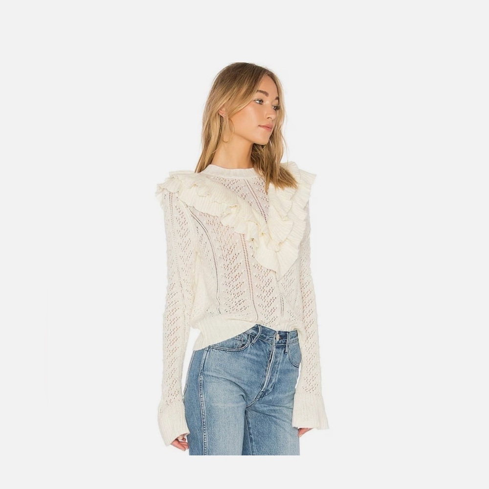 Tularosa Manny Ivory Ruffle Sweater - Picture 2 of 6